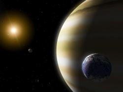 Artist's conception of planets around another star; credit: NASA/JPL